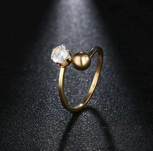 Retail Price: R 999 Titanium Princess Cut Ring With Simulated Diamond Size 10;11 US (GOLD ONLY)