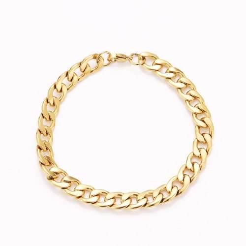 Retail Price:R1 499 (NEVER FADE) Titanium Cuban Link  Men's Bracelet 22 cm (GOLD ONLY)