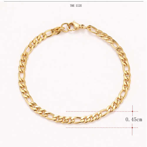 RETAIL PRICE:R 999 (NEVER FADE) Titanium Figaro Bracelet 22 cm  (SILVER ONLY)