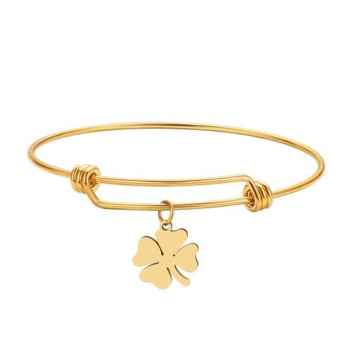 RETAIL PRICE: R 999 Adjustable Titanium 4-Leaf Clover Bracelet (SILVER)