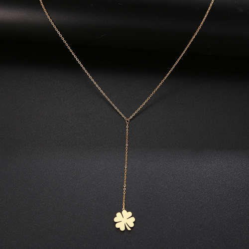 Retail Price: R 1 199 Titanium 4-Leaf Clover Necklace 60 cm (GOLD ONLY)