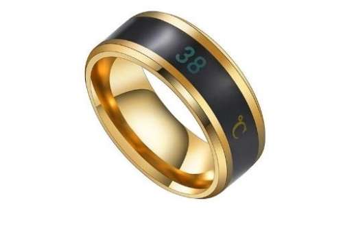 RETAIL PRICE:  R 1 299 Titanium Temperature Smart Ring GOLD Size 12 US