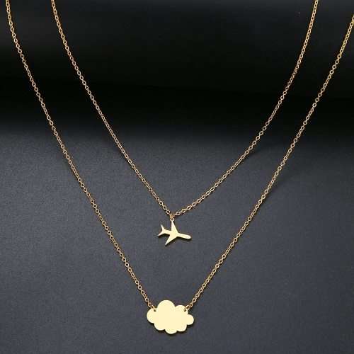 RETAIL PRICE: R 999 Titanium Airplane Necklace 60 cm (GOLD ONLY)