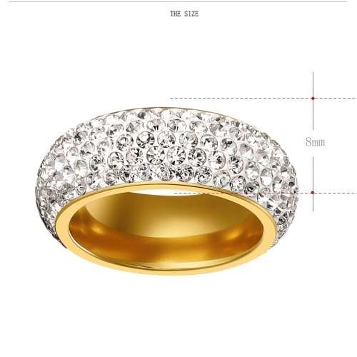 Retail Price: R 2 899 Titanium Ring With Simulated Pave Setting Diamonds Size 8 US