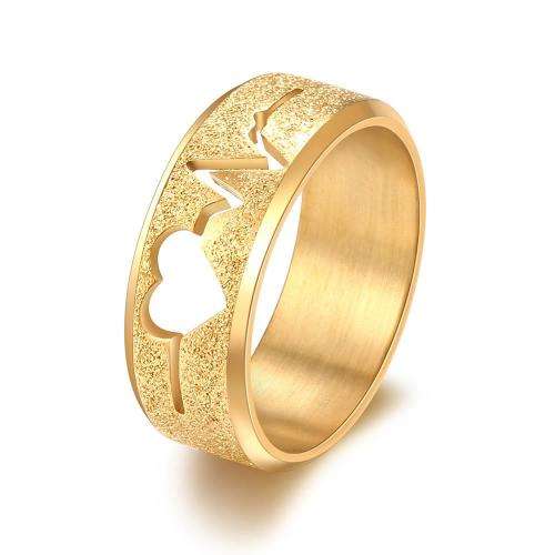 RETAIL PRICE: R 999 Titanium Heartbeat Ring Size 9 US(GOLD)