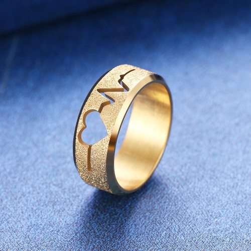 RETAIL PRICE: R 999 Titanium Heartbeat Ring Size 9 US(GOLD)