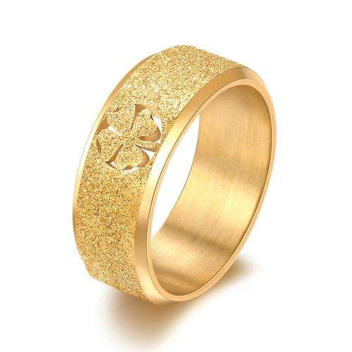 RETAIL PRICE: R 999 Frosted Titanium Clover Ring Size 8 US(GOLD ONLY)