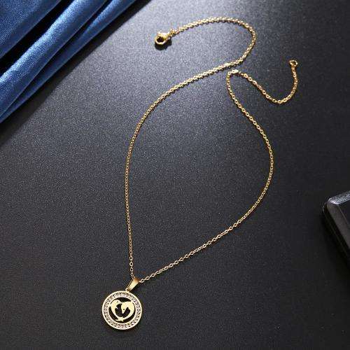 TITANIUM (NEVER FADE) Twin Dolphin Necklace 45 cm (SILVER ONLY)