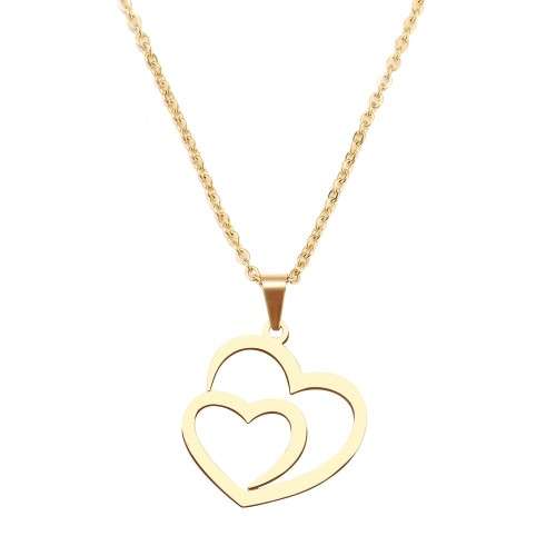 Retail Price: R 1099 Titanium "Double Heart" Necklace 45 cm (ROSE GOLD ONLY)
