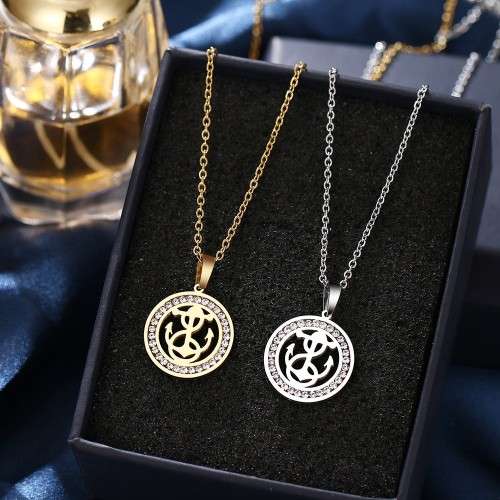 TITANIUM (NEVER FADE) Nautical Necklace 45 cm  (SILVER ONLY)