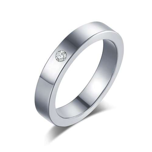 Retail Price R 1 100 Titanium Men's Ring With Simulated Diamond 4 mm Size 10 US (SILVER ONLY)