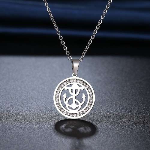 TITANIUM (NEVER FADE) Nautical Necklace 45 cm  (SILVER ONLY)