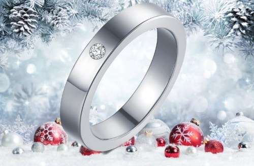 Retail Price R 1 100 Titanium Men's Ring With Simulated Diamond 4 mm Size 10 US (SILVER ONLY)