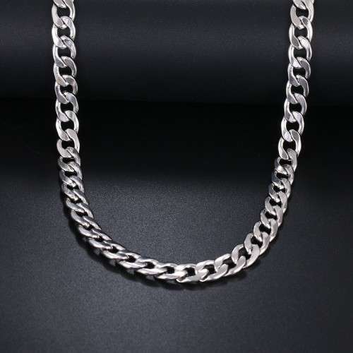 Retail Price:R1 899 (NEVER FADE) Titanium Cuban Link  Men's Necklace 60 cm (SILVER ONLY)
