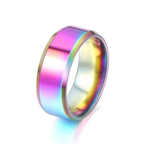 Retail Price R 1 599  Multi Colored Titanium Men's Ring 8 mm Size 10 US