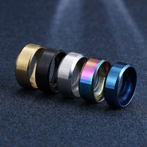 Retail Price R 1 599  Multi Colored Titanium Men's Ring 8 mm Size 10 US