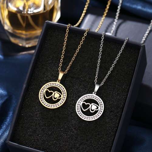 Retail Price: R 1099 Titanium "Double Heart" Necklace 45 cm (SILVER ONLY)