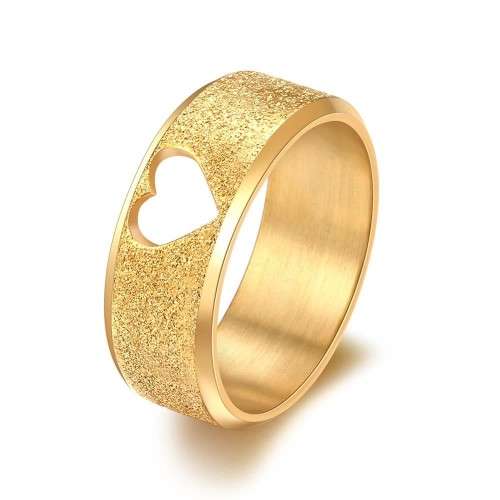 RETAIL PRICE:R 999 (NEVER FADE) Titanium Heart Ring Size 6 US (GOLD ONLY)