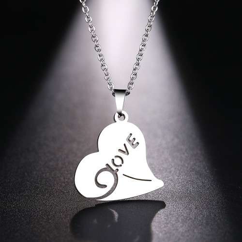 RETAIL PRICE:R 999 (NEVER FADE) Titanium "Love Heart" Necklace 45 cm (SILVER ONLY)