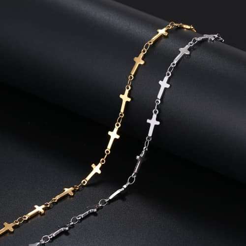 RETAIL PRICE:R1 099 (NEVER FADE) Titanium Cross Necklace 60cm (SILVER ONLY)