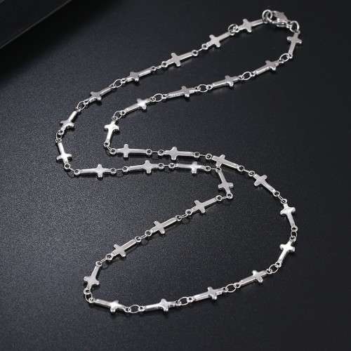 RETAIL PRICE:R1 099 (NEVER FADE) Titanium Cross Necklace 60cm (SILVER ONLY)