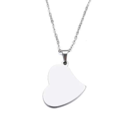 Retail Price: R 899 (NEVER FADE) Titanium "Blank Heart" Necklace 45 cm (SILVER ONLY)