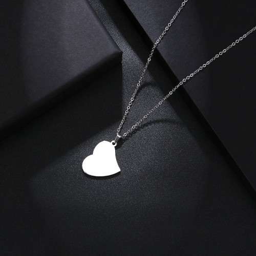 Retail Price: R 899 (NEVER FADE) Titanium "Blank Heart" Necklace 45 cm (SILVER ONLY)