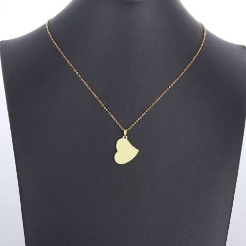 Retail Price: R 899 (NEVER FADE) Titanium "Blank Heart" Necklace 45 cm (SILVER ONLY)