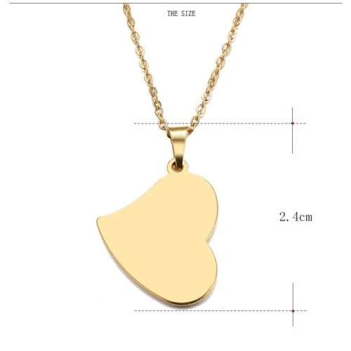 Retail Price: R 899 (NEVER FADE) Titanium "Blank Heart" Necklace 45 cm (SILVER ONLY)