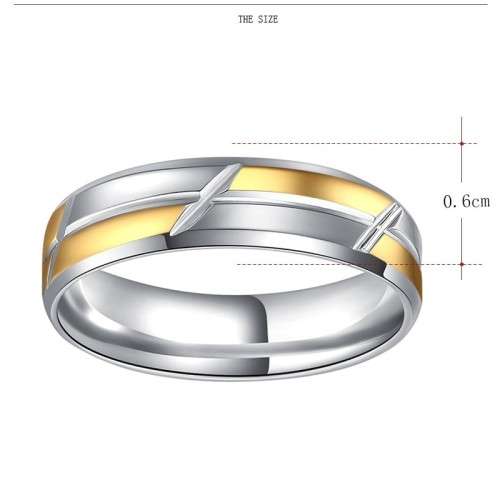 RETAIL PRICE:R1 799 (NEVER FADE) Titanium Ring Size 11 US (TWO TONE)