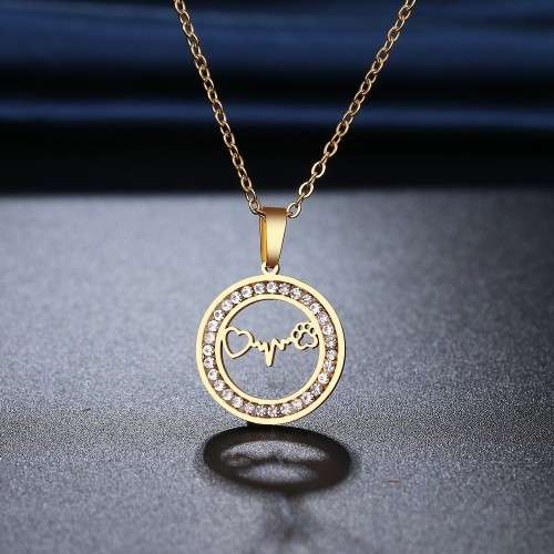 RETAIL PRICE:R 1099 (NEVER FADE) Titanium Heartbeat With Paw Necklace (SILVER ONLY)