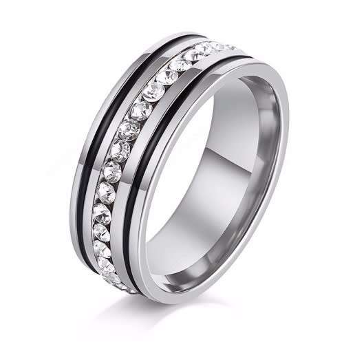 RETAIL PRICE: R 1 799 Titanium (NEVER FADE) Ring 8 mm  Size 11 US (BLACK AND SILVER ONLY)