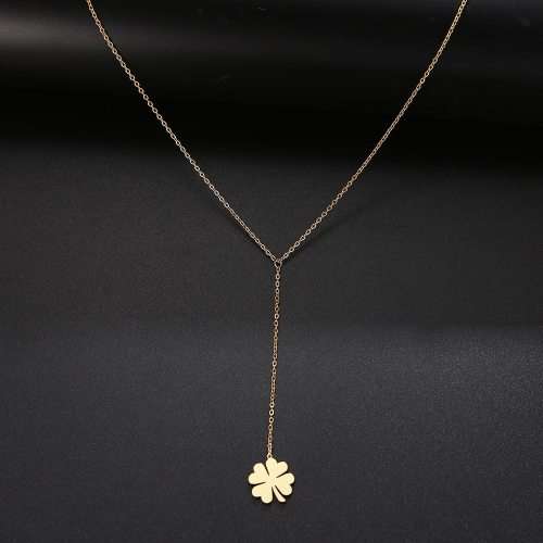 Retail Price: R 999 (NEVER FADE) Titanium 4-Leaf Clover Necklace 50 cm + 7 cm (SILVER ONLY)