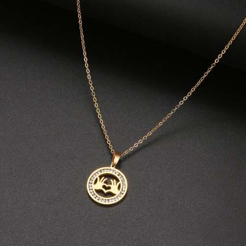 TITANIUM (NEVER FADE) Heart with Hands Necklace (SILVER ONLY)