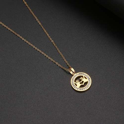 TITANIUM (NEVER FADE) Heart with Hands Necklace (SILVER ONLY)