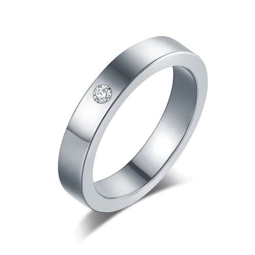 RETAIL PRICE: R 1 099 Titanium Ring With Simulated Diamond Ring Size 8 US (GOLD ONLY)