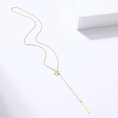 RETAIL PRICE: R 999 Titanium "Star & Stick" Necklace 60 cm  (GOLD ONLY)