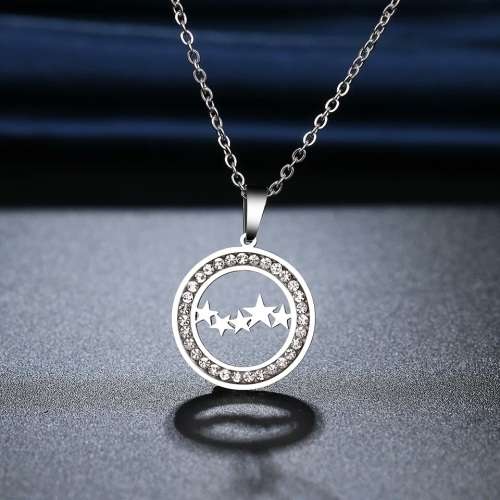 RETAIL PRICE: R 1099 (NEVER FADE) Titanium  "Stars" Necklace 45 cm  (SILVER ONLY)