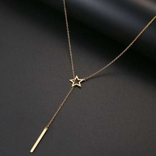 RETAIL PRICE: R 999 Titanium "Star & Stick" Necklace 60 cm  (GOLD ONLY)