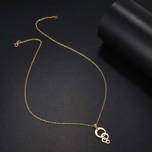 RETAIL PRICE:R 999 (NEVER FADE) Titanium "Circles" Necklace 45 cm (SILVER ONLY)
