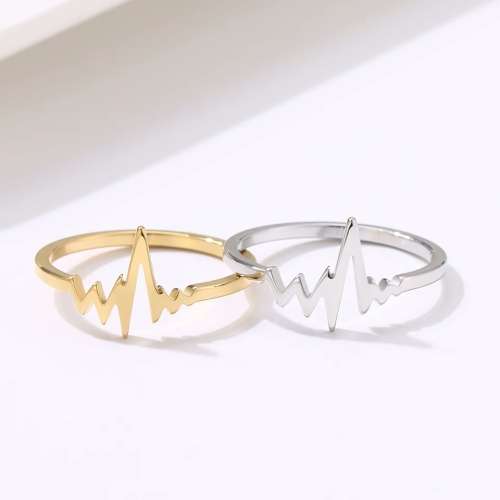 RETAIL PRICE:R 1199 (NEVER FADE) Titanium Heartbeat Ring Size 10 US(GOLD ONLY)