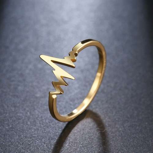 RETAIL PRICE:R 1199 (NEVER FADE) Titanium Heartbeat Ring Size 10 US(GOLD ONLY)