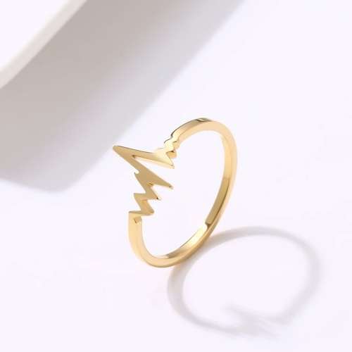 RETAIL PRICE:R 1199 (NEVER FADE) Titanium Heartbeat Ring Size 10 US(GOLD ONLY)