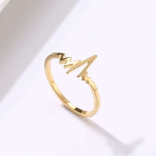 RETAIL PRICE:R 1199 (NEVER FADE) Titanium Heartbeat Ring Size 10 US(GOLD ONLY)