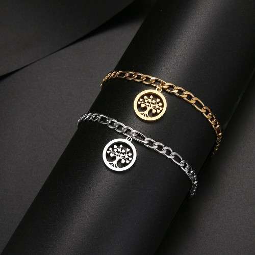 RETAIL PRICE: R 1 099 (NEVER FADE) Titanium "Tree of Heart" Bracelet 18 cm (SILVER ONLY)