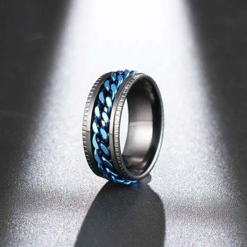 Retail Price:R1 199 (NEVER FADE) Titanium Cuban Chain Ring 8 mm Size 11 US (Gold & Black only)