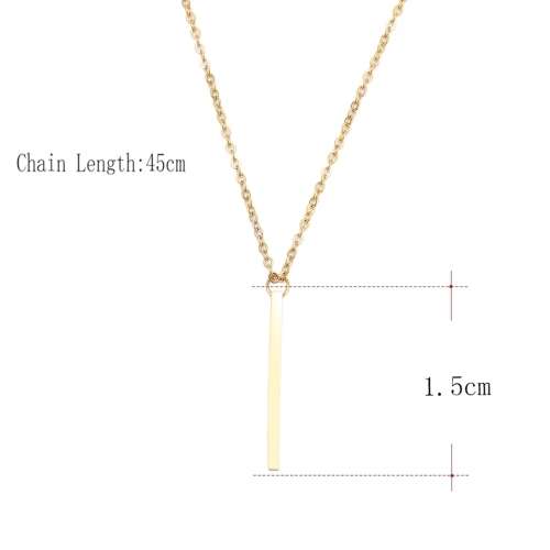 RETAIL PRICE: R 1299 (NEVER FADE)Titanium "Stick" Necklace 45 cm  (GOLD ONLY)