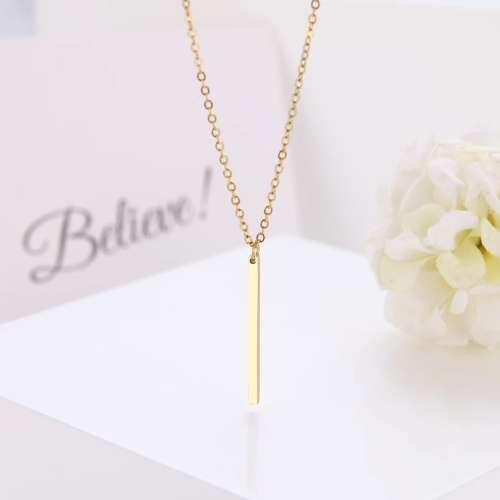 RETAIL PRICE: R 1299 (NEVER FADE)Titanium "Stick" Necklace 45 cm  (GOLD ONLY)