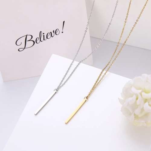 RETAIL PRICE: R 1299 (NEVER FADE)Titanium "Stick" Necklace 45 cm  (GOLD ONLY)