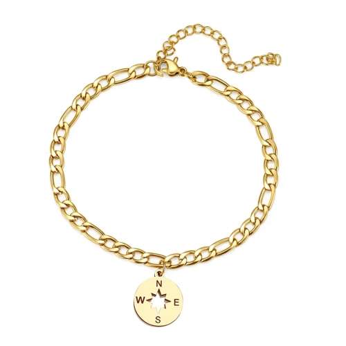 RETAIL PRICE: R 1 599 (NEVER FADE) Titanium "Nautical" Bracelet 18 cm (GOLD ONLY)
